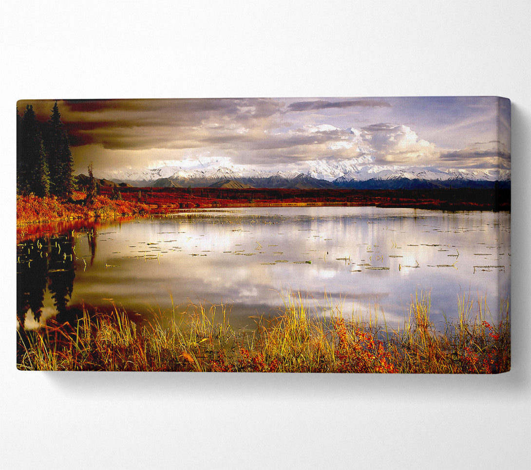  A Canvas Print of Lake Autumn Clouds Canvas Art