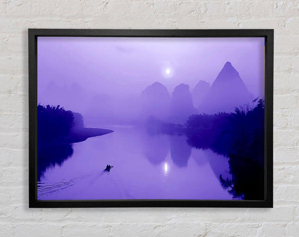 Purple Paradise Lake Framed Print