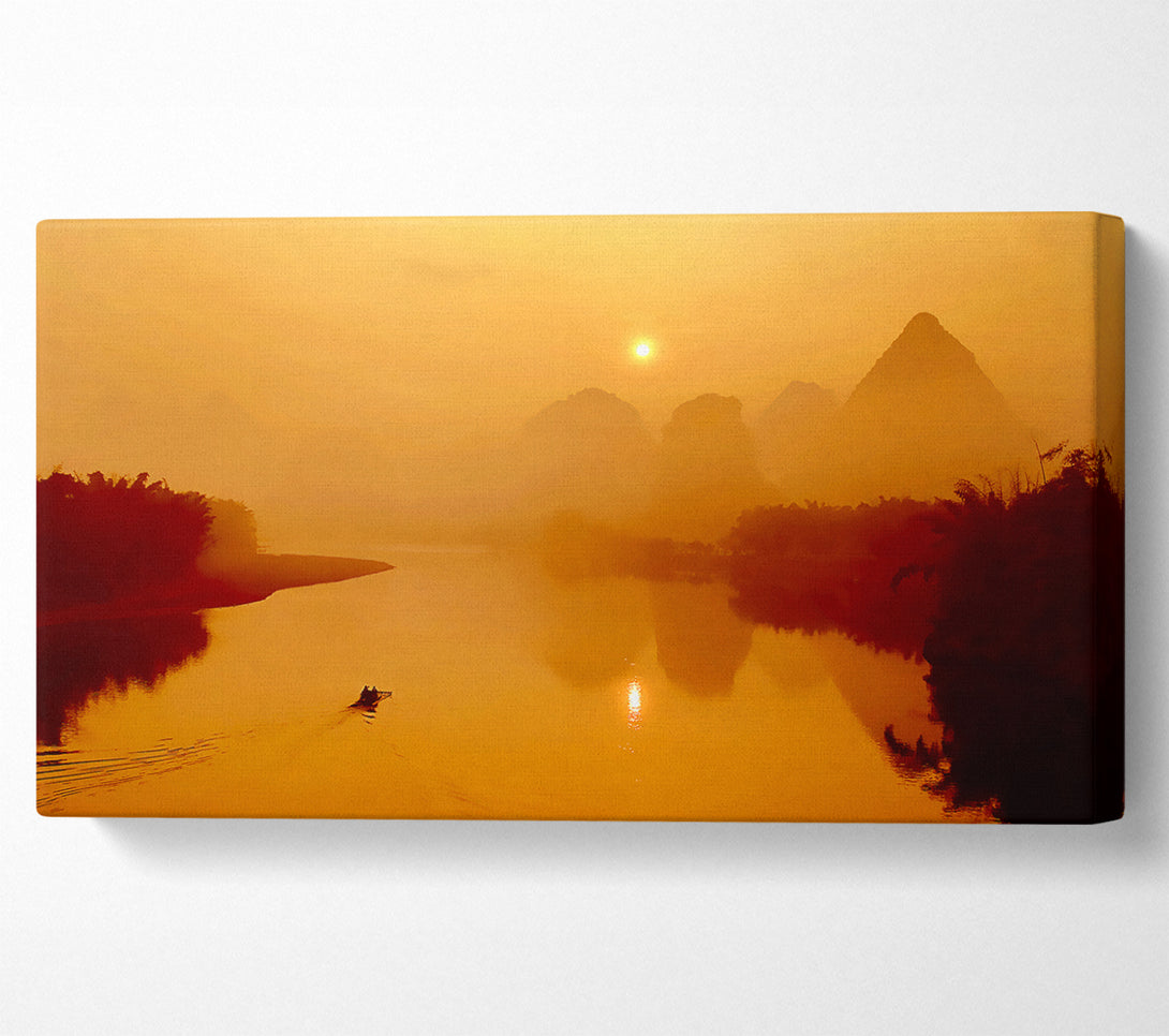  A Canvas Print of Golden Paradise Lake Canvas Art