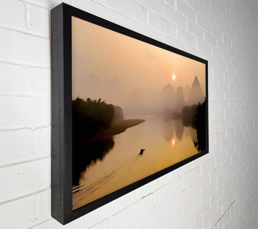  A Canvas Print of Calm Paradise Lake Canvas Print