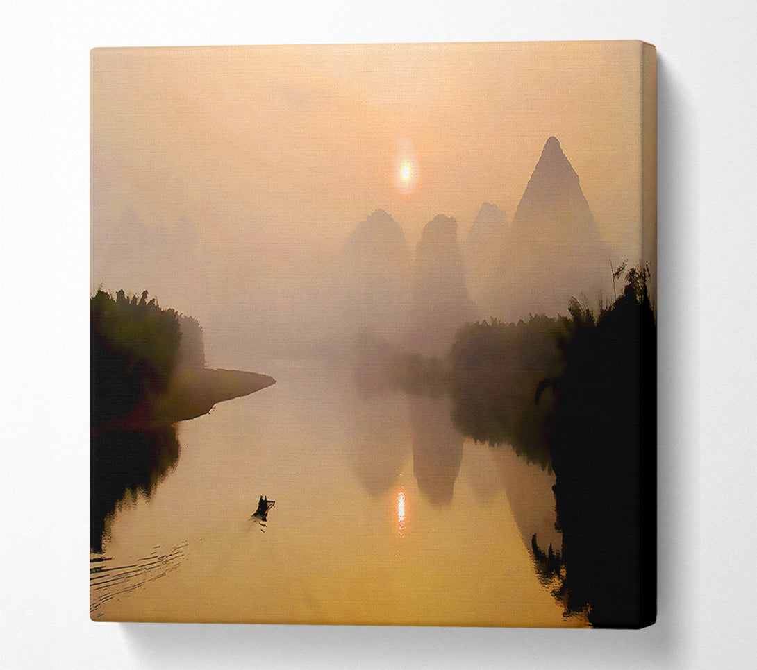 A Canvas Print of Calm Paradise Lake Canvas Print