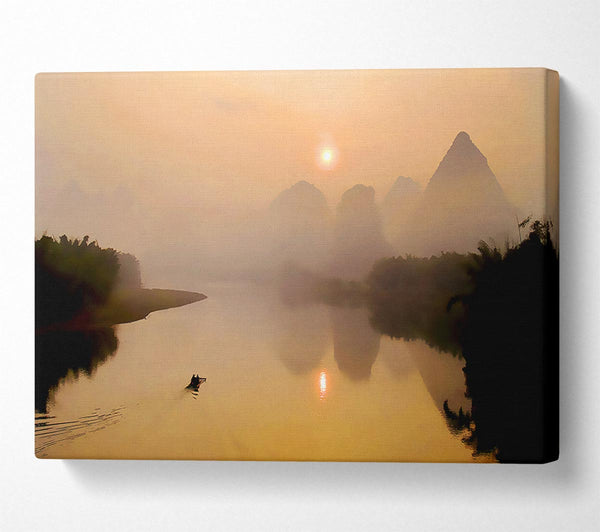  A Canvas Print of Calm Paradise Lake Canvas Print