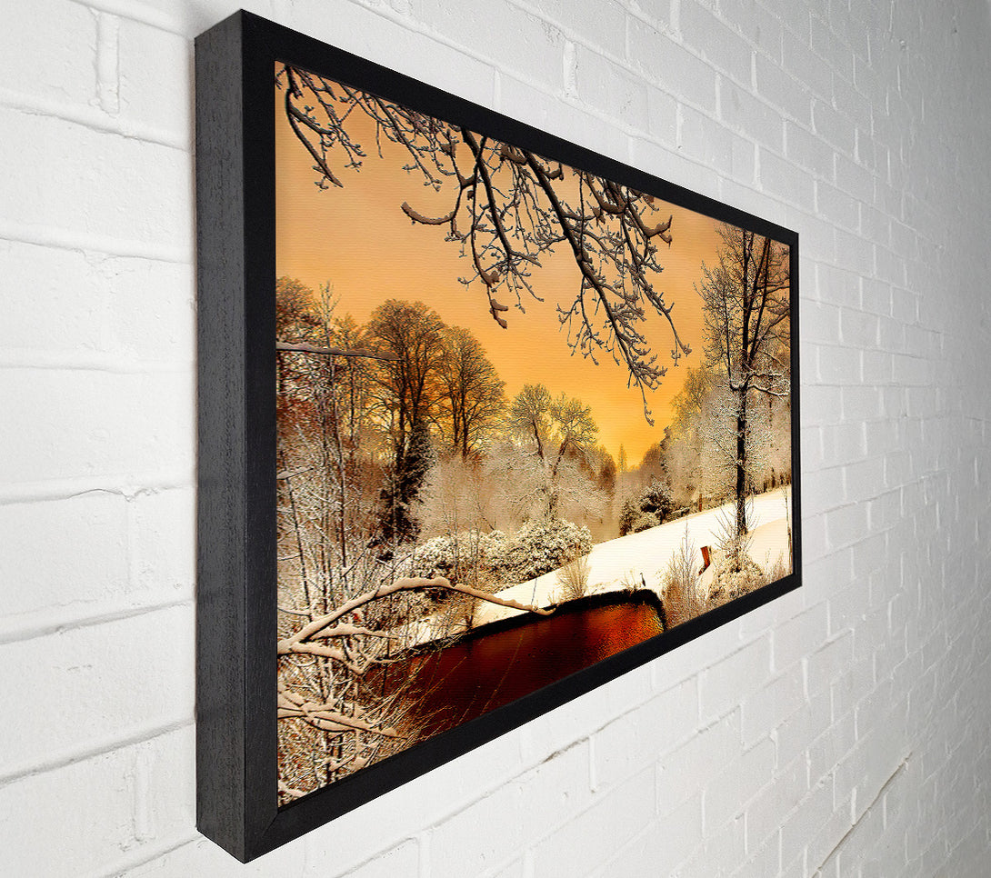  A Canvas Print of Winter Lake Paradise Canvas Wall Art