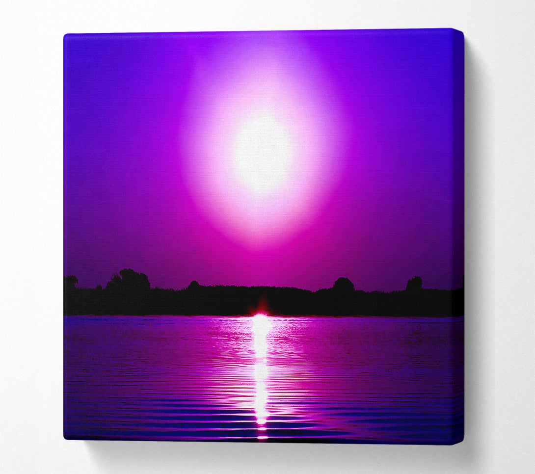  A Canvas Print of Cerise Lake Sun Canvas Print