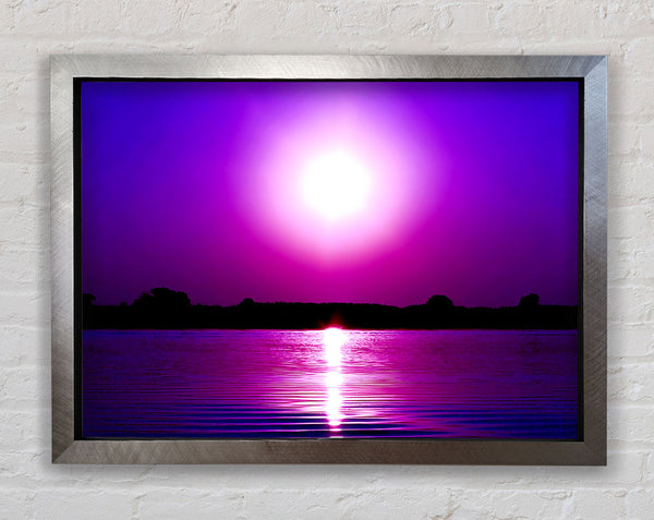 Cerise Lake Sun Framed Print
