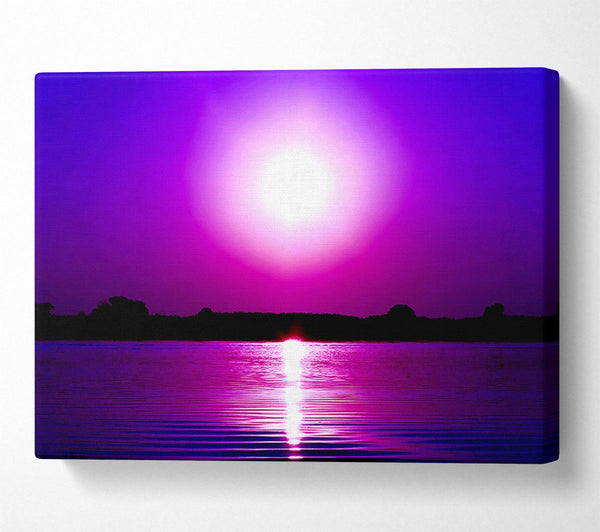  A Canvas Print of Cerise Lake Sun Canvas Print