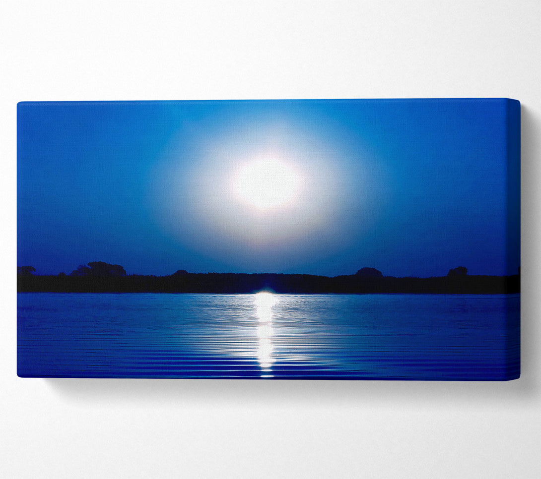  A Canvas Print of Blue Lake Sun Canvas Art