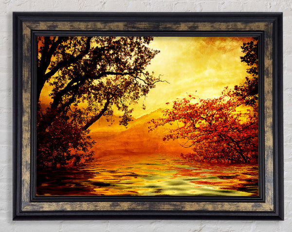 Ochre Lake Framed Print