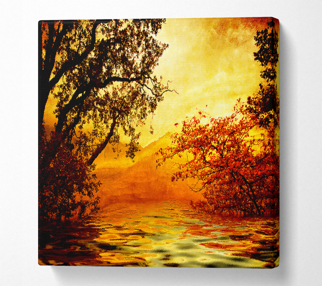  A Canvas Print of Ochre Lake Canvas Print