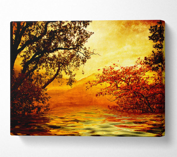  A Canvas Print of Ochre Lake Canvas Print