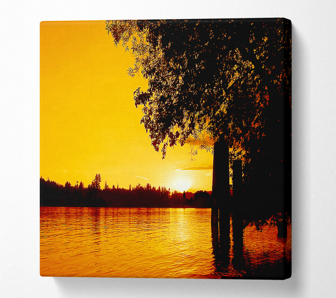  A Canvas Print of Peaceful River Calm Canvas Wall Art