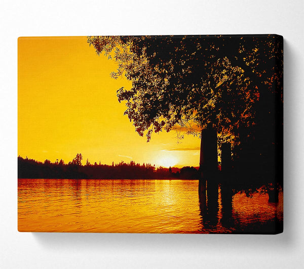  A Canvas Print of Peaceful River Calm Canvas Wall Art