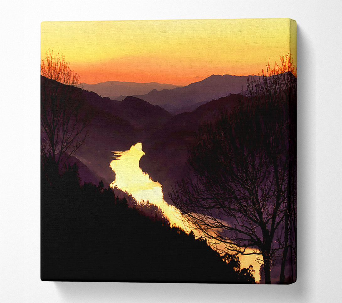 A Canvas Print of The Mountain River Canvas Art