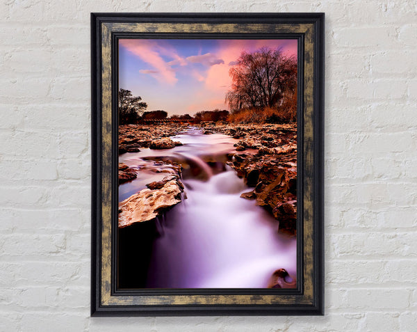 The Stunning Misty Rocks Framed Print
