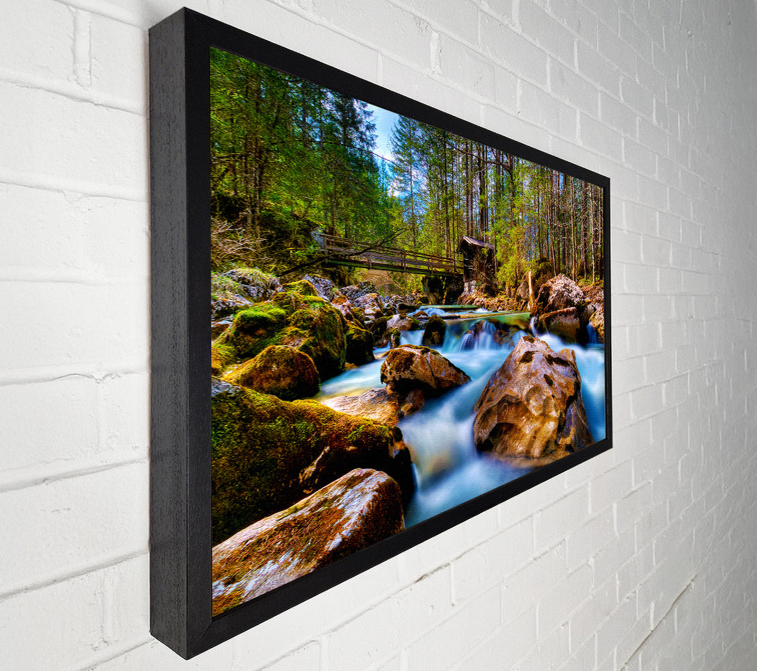  A Canvas Print of Secluded River Retreat Canvas Art