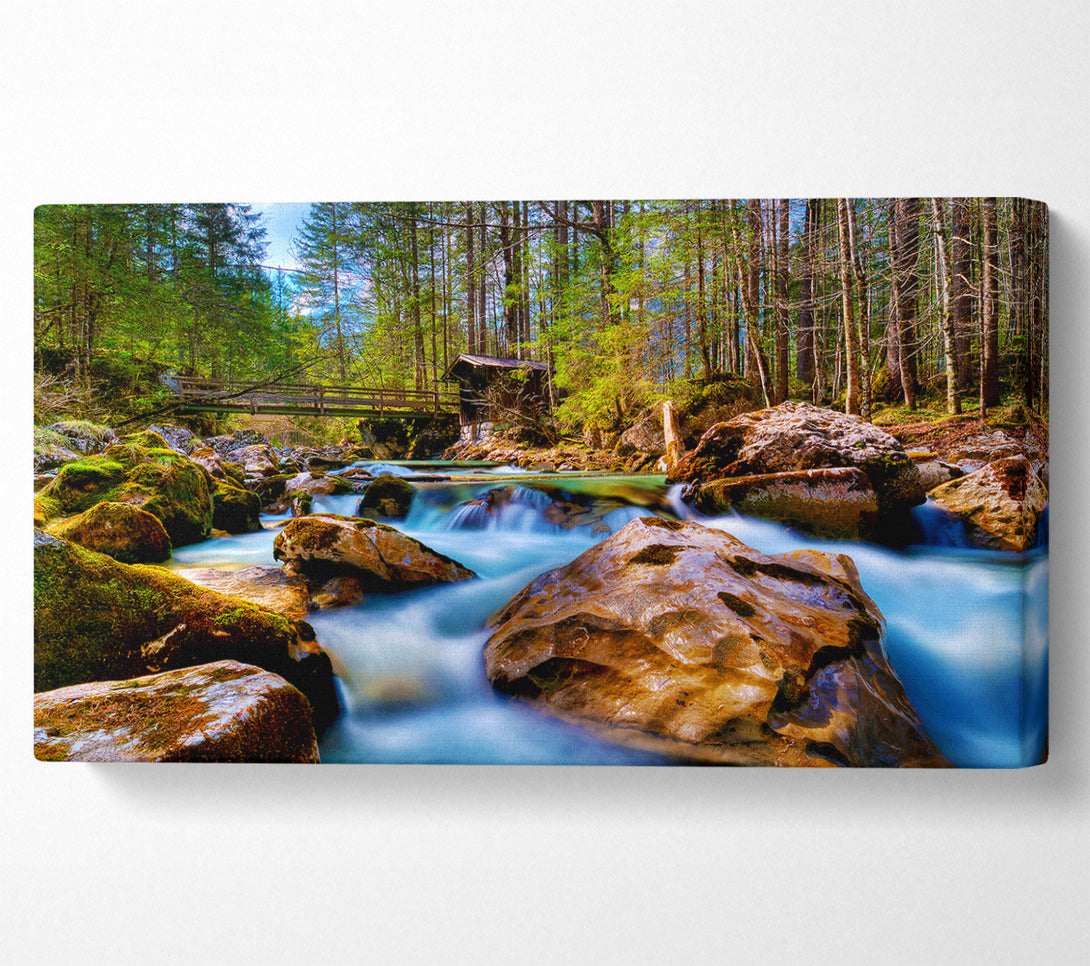  A Canvas Print of Secluded River Retreat Canvas Art