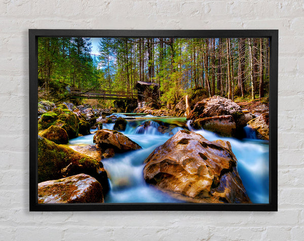 Secluded River Retreat Framed Print