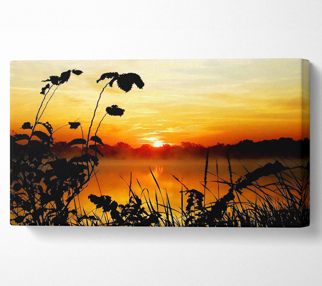  A Canvas Print of Sunset Lake Canvas Print