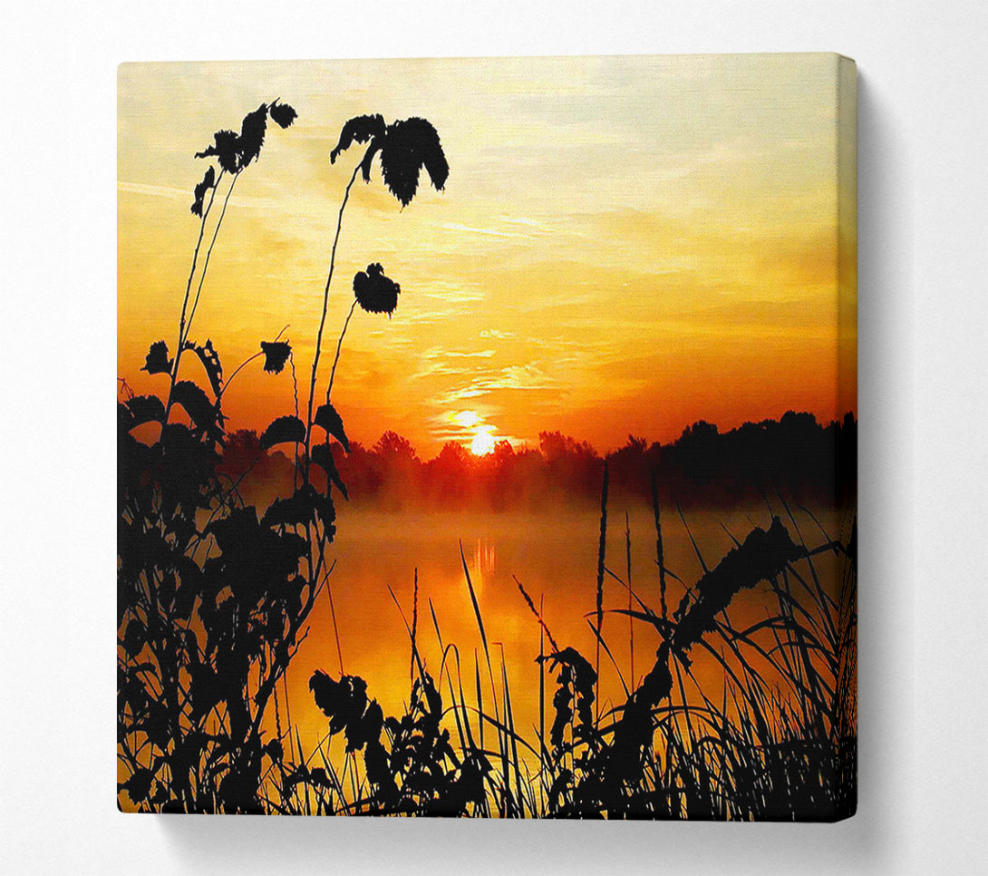  A Canvas Print of Sunset Lake Canvas Print