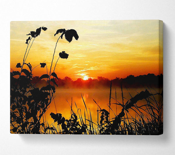  A Canvas Print of Sunset Lake Canvas Print