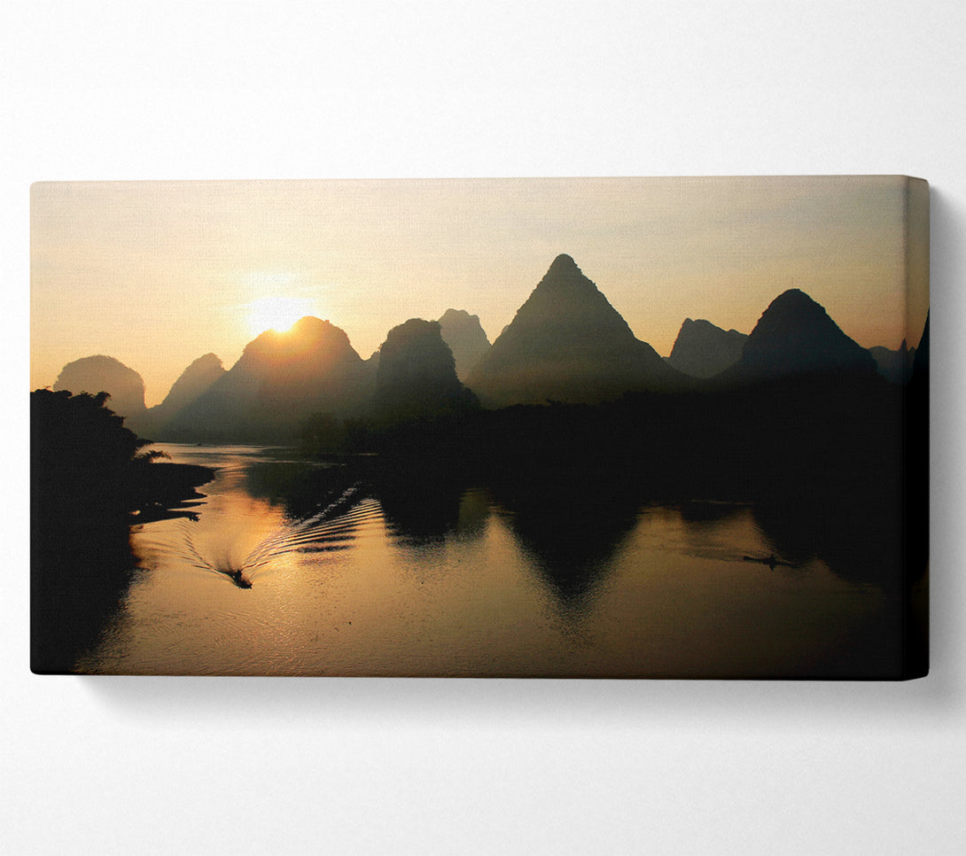  A Canvas Print of Sunrise Reflections Canvas Print