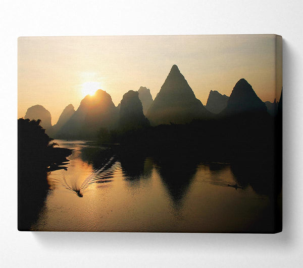  A Canvas Print of Sunrise Reflections Canvas Print