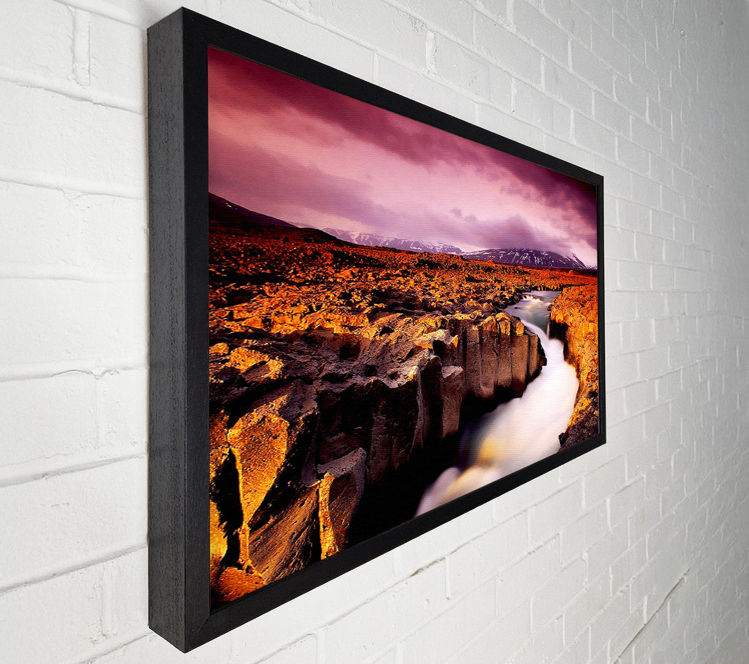  A Canvas Print of Sunrise Over Mountain Stream Canvas Art