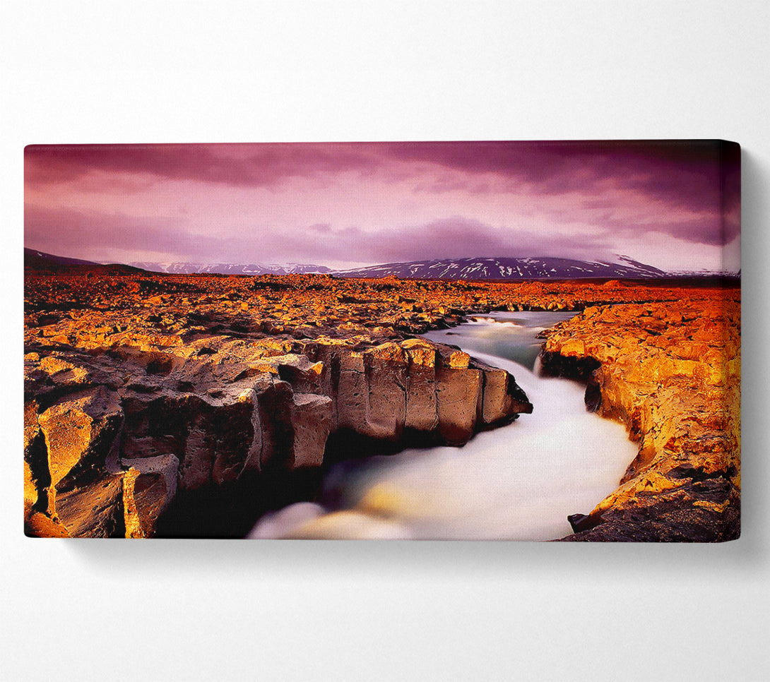  A Canvas Print of Sunrise Over Mountain Stream Canvas Art