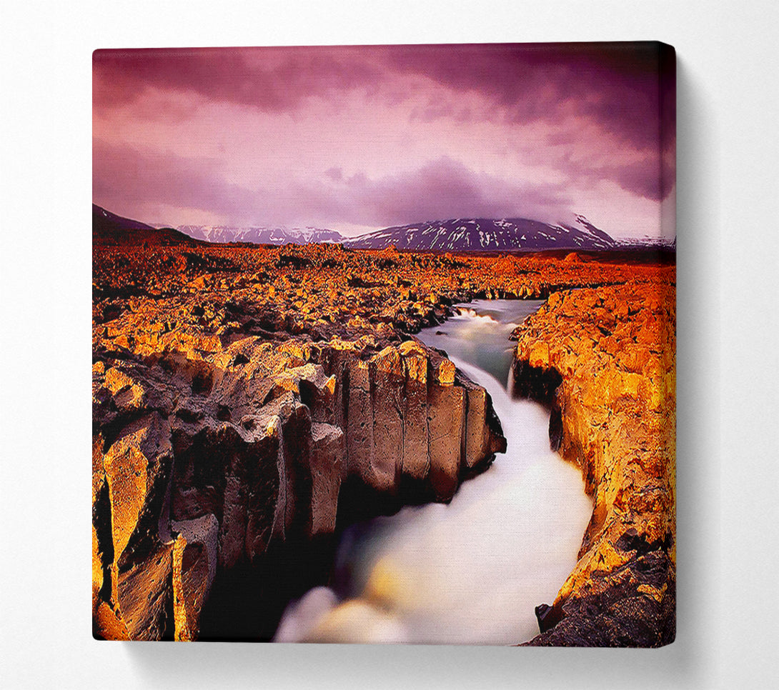  A Canvas Print of Sunrise Over Mountain Stream Canvas Art