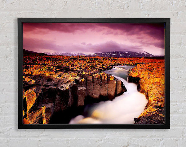 Sunrise Over Mountain Stream Framed Print