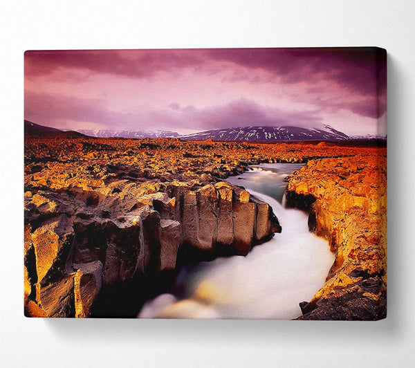  A Canvas Print of Sunrise Over Mountain Stream Canvas Art