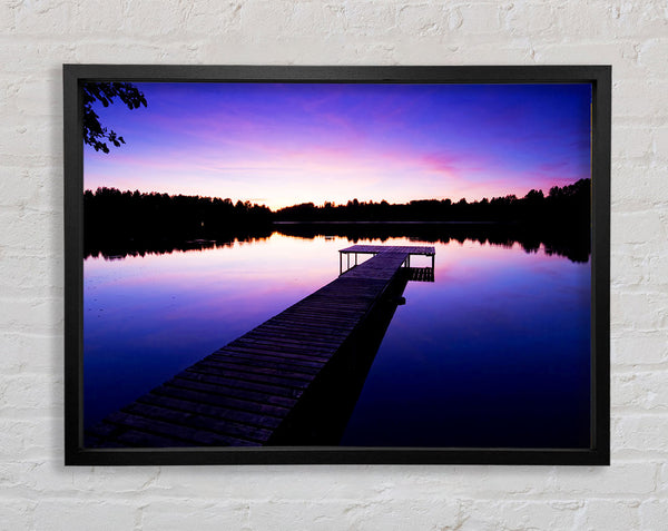 Purple Pier Calm Framed Print