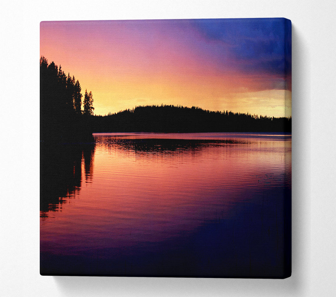  A Canvas Print of Tranquil River Reflections Canvas Print