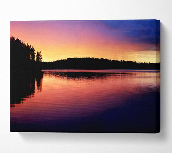  A Canvas Print of Tranquil River Reflections Canvas Print
