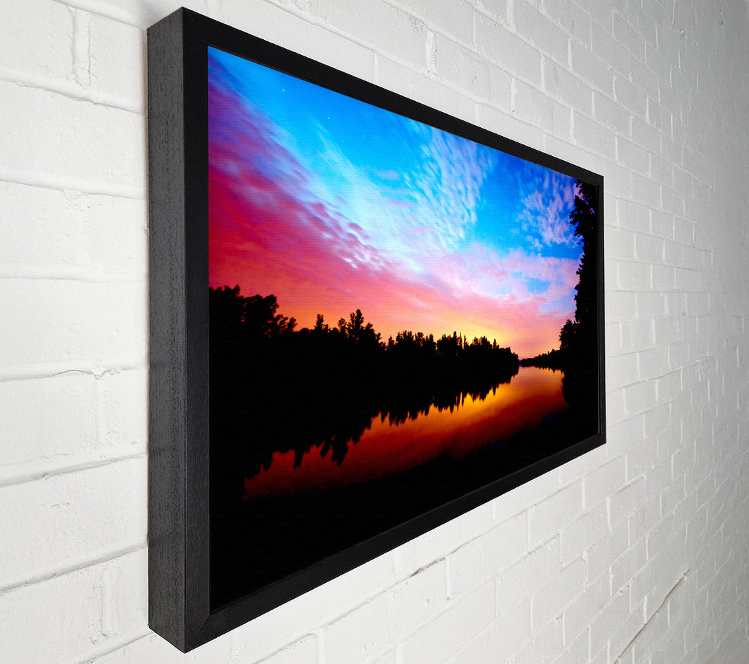  A Canvas Print of River Sunset Calm Canvas Art
