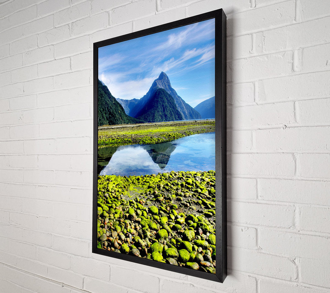  A Canvas Print of Mountain Peak Lake Canvas Wall Art