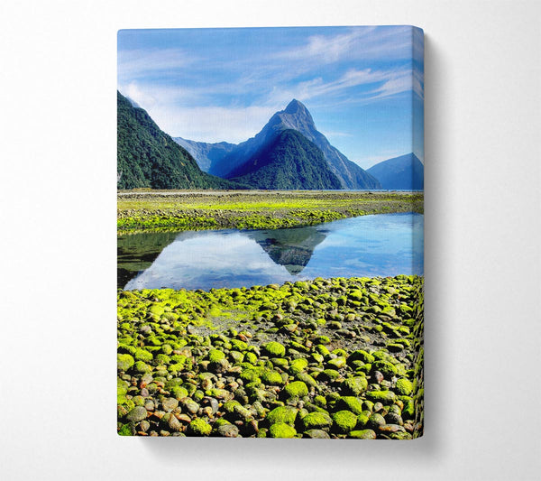  A Canvas Print of Mountain Peak Lake Canvas Wall Art