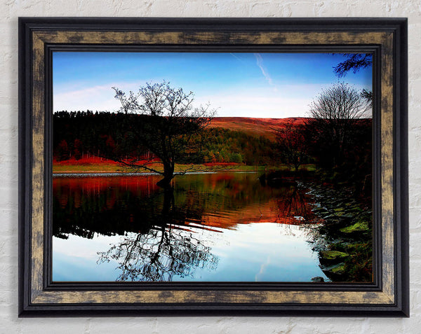 The Perfect Winter Lake Framed Print