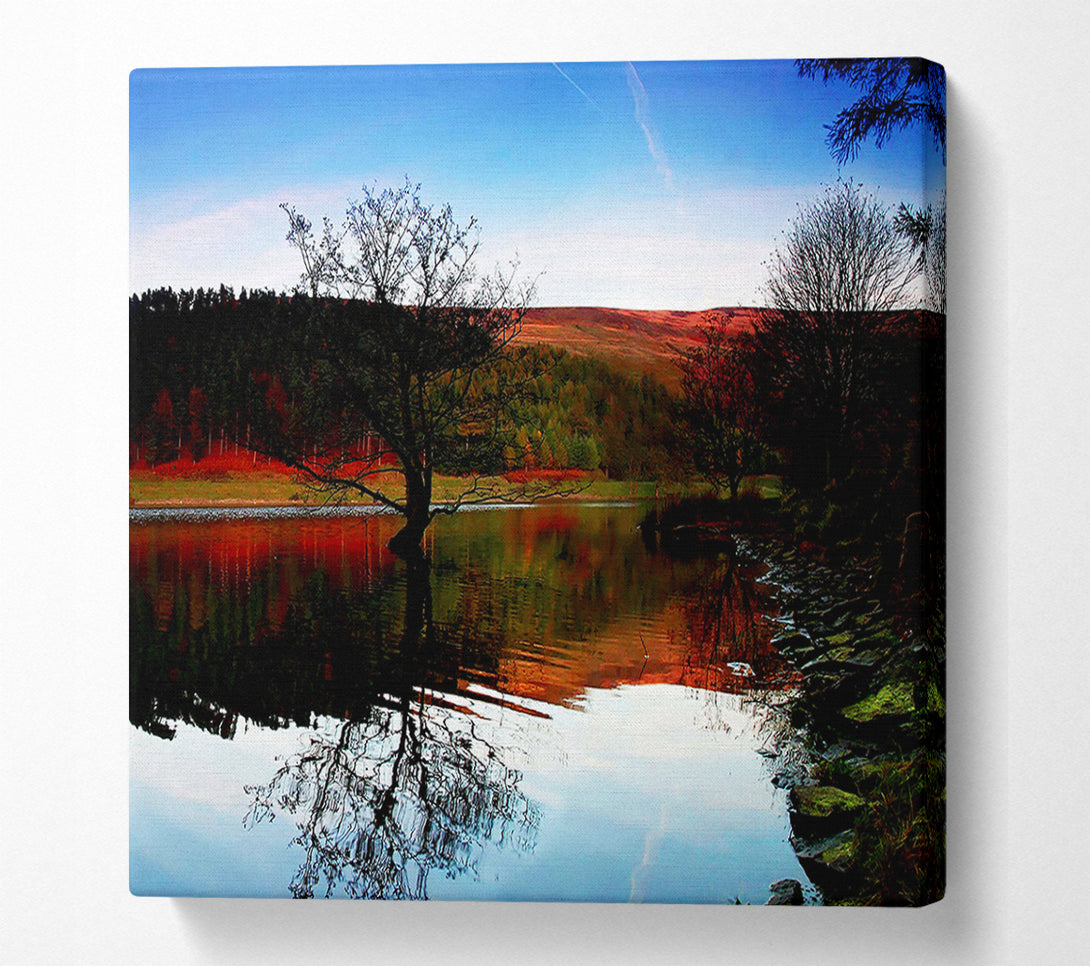  A Canvas Print of The Perfect Winter Lake Canvas Art