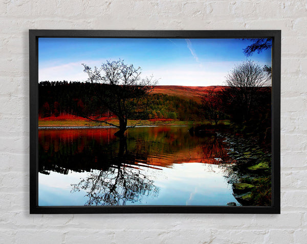 The Perfect Winter Lake Framed Print