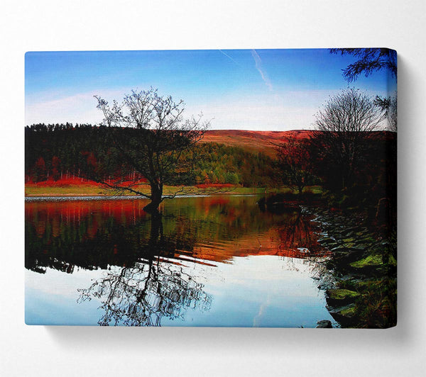  A Canvas Print of The Perfect Winter Lake Canvas Art