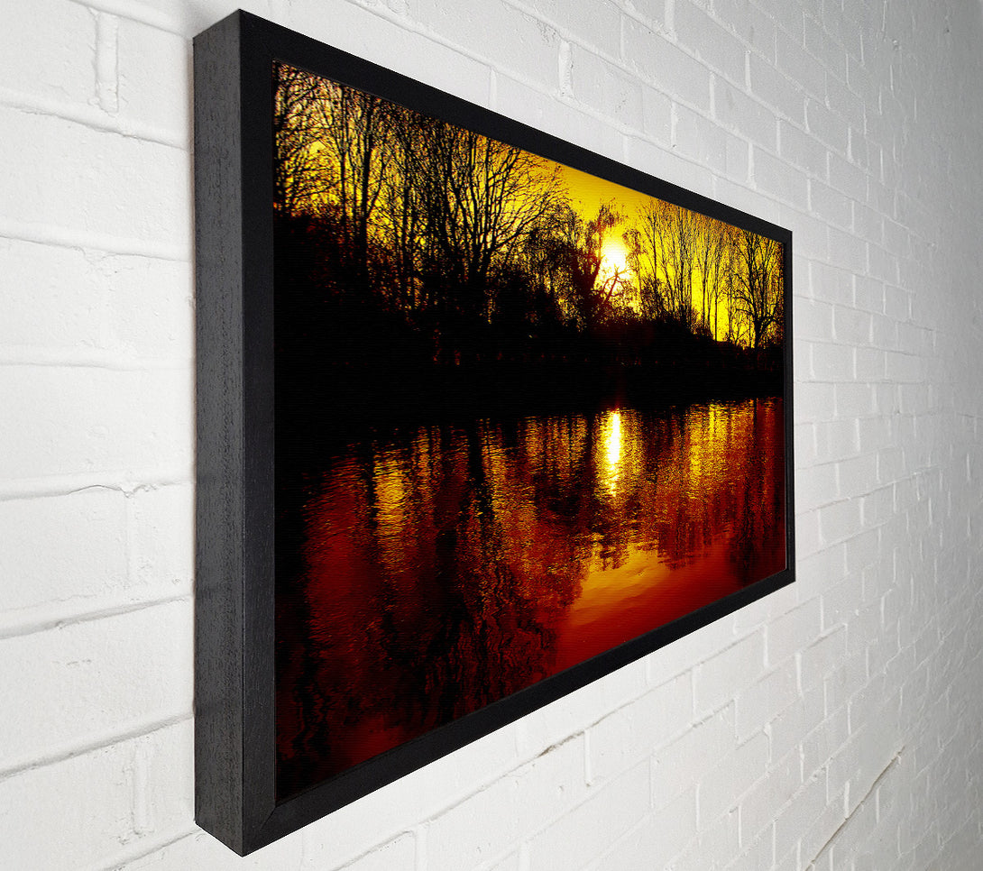  A Canvas Print of The Lake At Dusk Canvas Wall Art