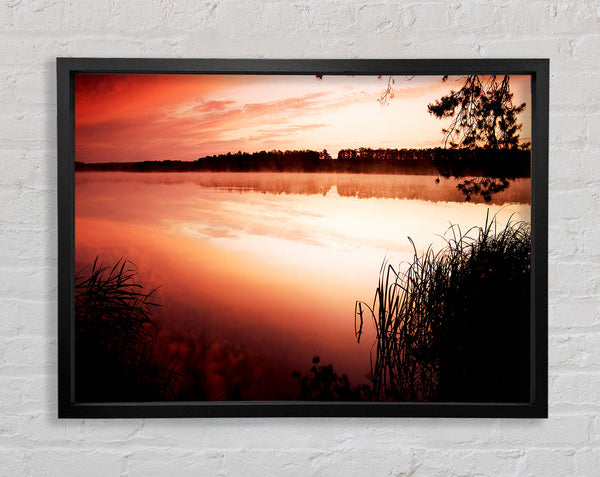 Pink River Light Framed Print