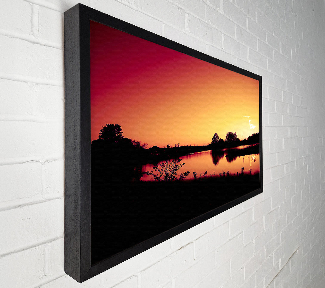  A Canvas Print of Lake At Sunset Canvas Wall Art