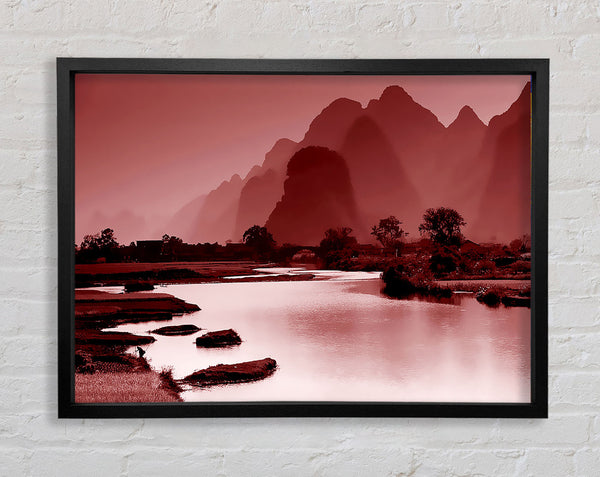 Red Mountain Paradise Framed Print