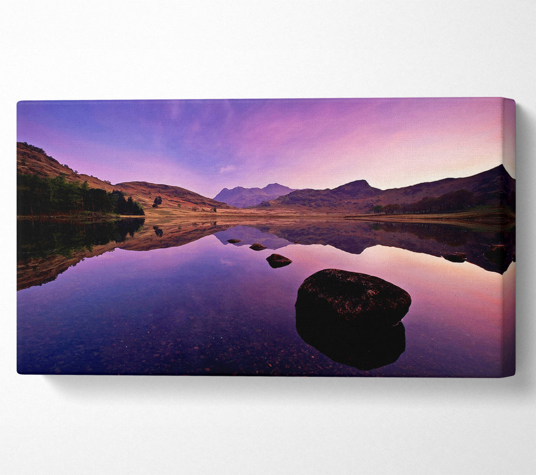  A Canvas Print of Lake Mountain Reflections Canvas Art
