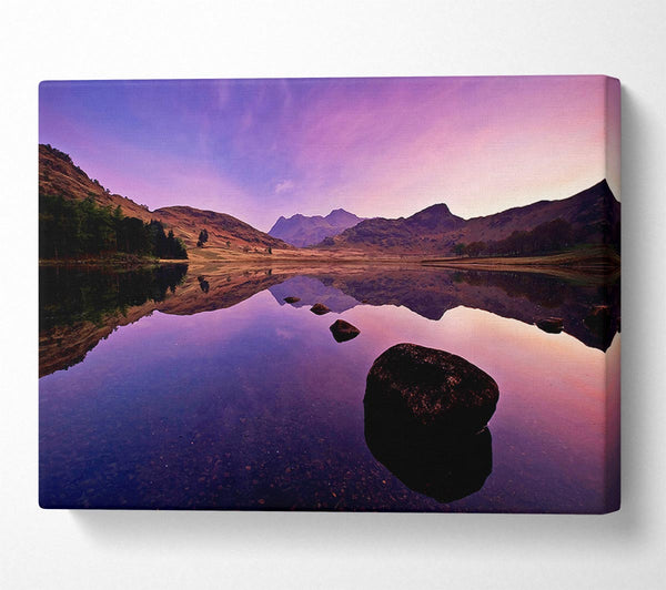  A Canvas Print of Lake Mountain Reflections Canvas Art