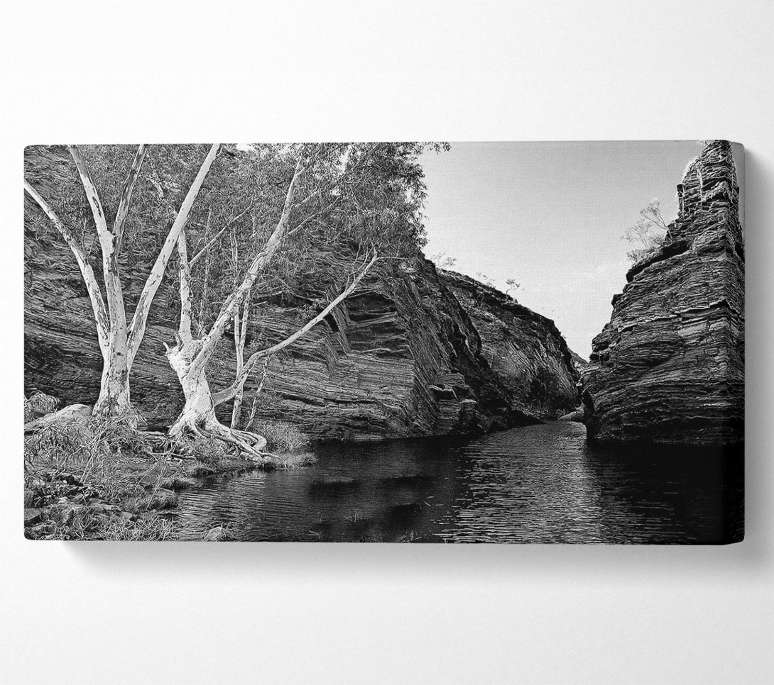  A Canvas Print of B n W Valley Still Waters Canvas Print