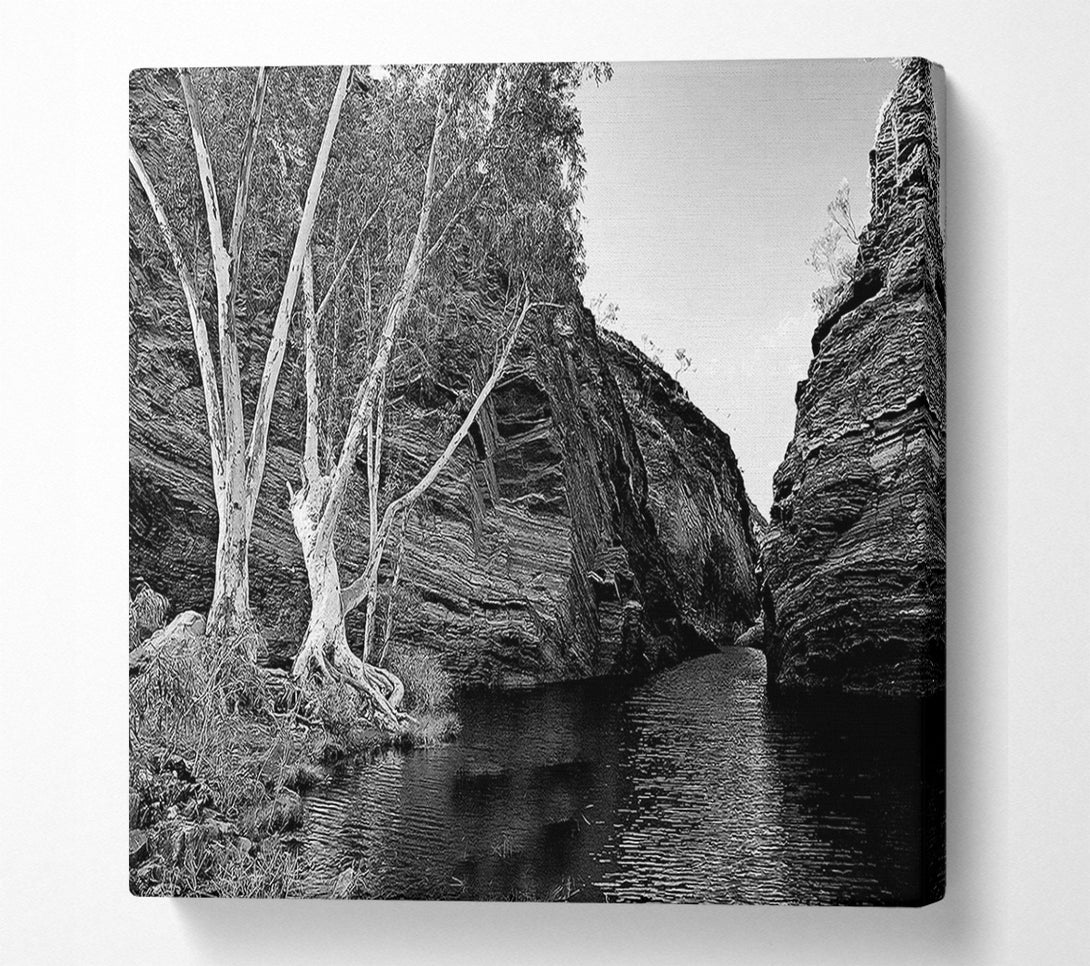  A Canvas Print of B n W Valley Still Waters Canvas Print