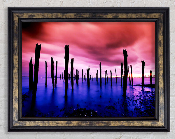 Surreal Lake Skies Framed Print